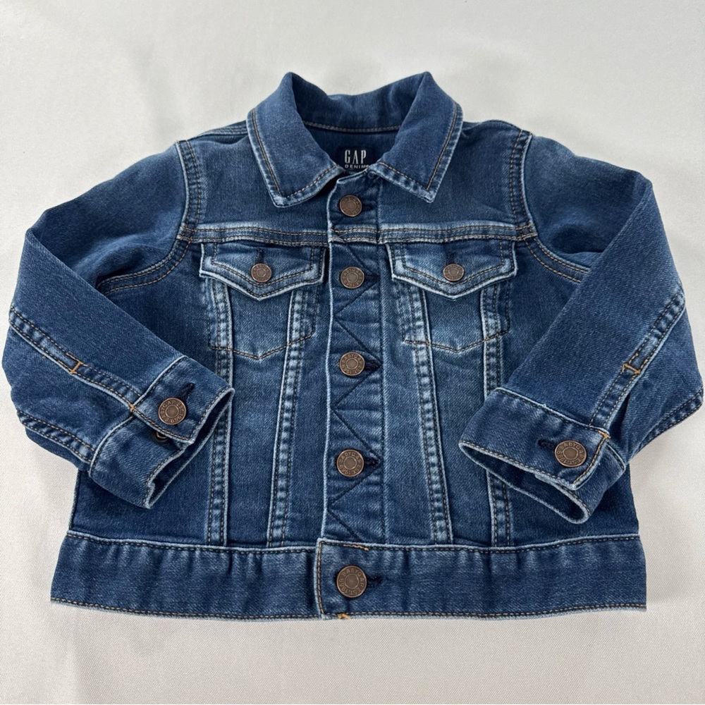 Baby Gap Denim Jacket Sizes 18-24M Jean Trucker GAP For Good Unisex Toddler EUC